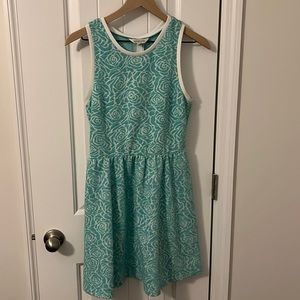 Charming Charlie size Medium Tiffany blue floral dress